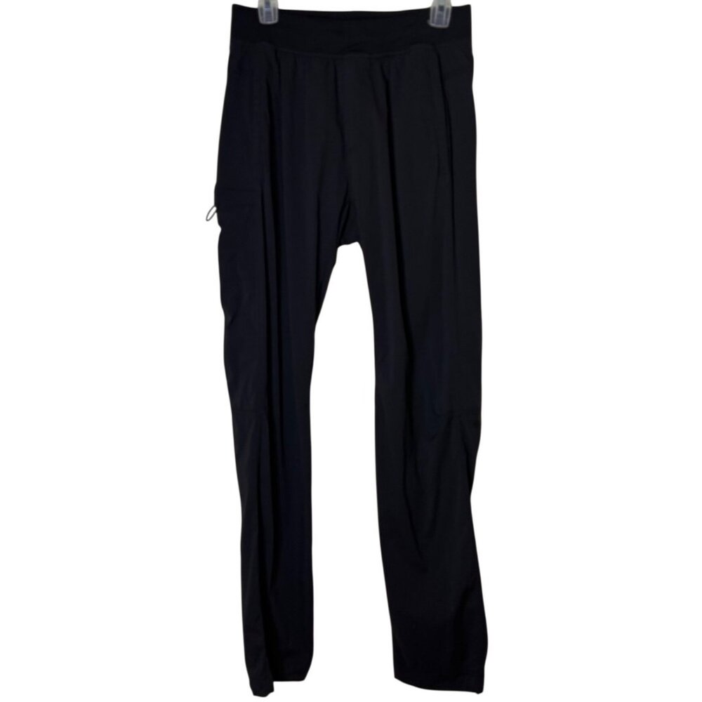 Lululemon Men’s M Black Pull On Athletic Pants Cargo Pocket Stretch 34" Inseam